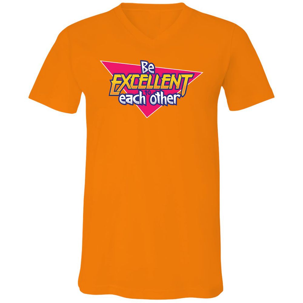 Unisex V-Neck T-Shirt - 6XUBC2HG - Orange - 11