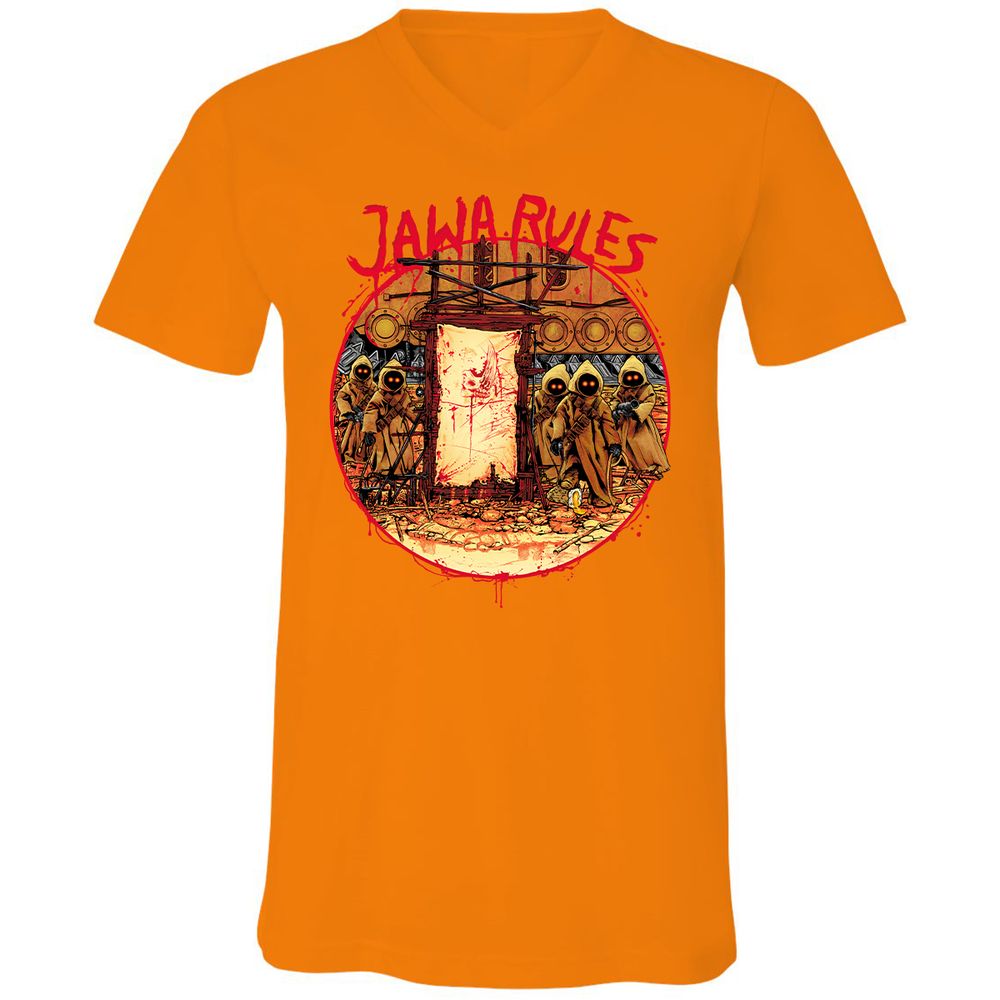 Unisex V-Neck T-Shirt - WBMRSXR2 - Orange - 11