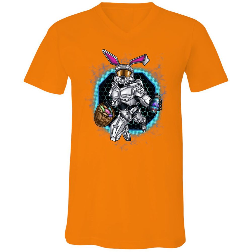 Unisex V-Neck T-Shirt - 5DMH6M6Y - Orange - 11