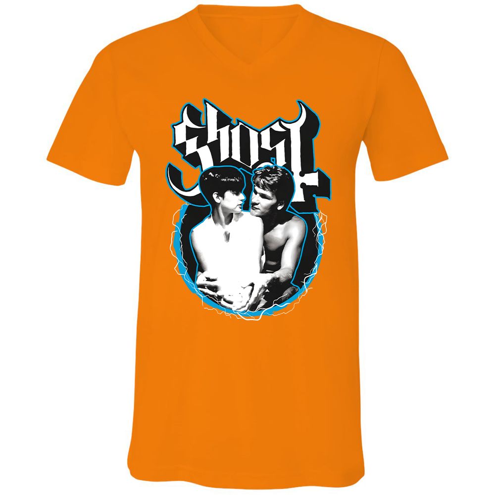 Unisex V-Neck T-Shirt - 5HHKQUC7 - Orange - 11