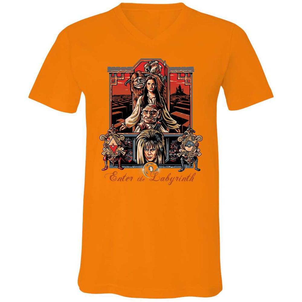 Unisex V-Neck T-Shirt - NWZ79R81 - Orange - 11