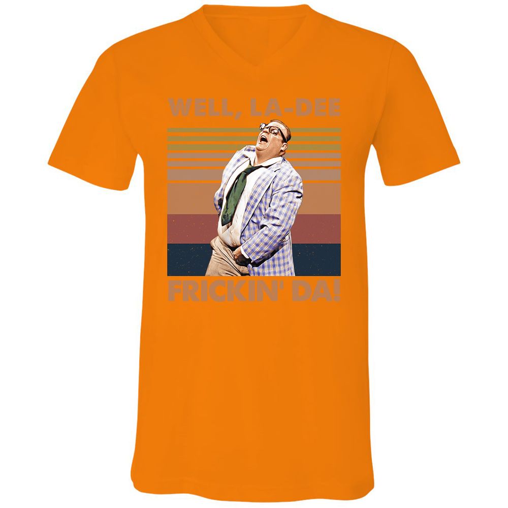 Unisex V-Neck T-Shirt - 7AF4PCDE - Orange - 11