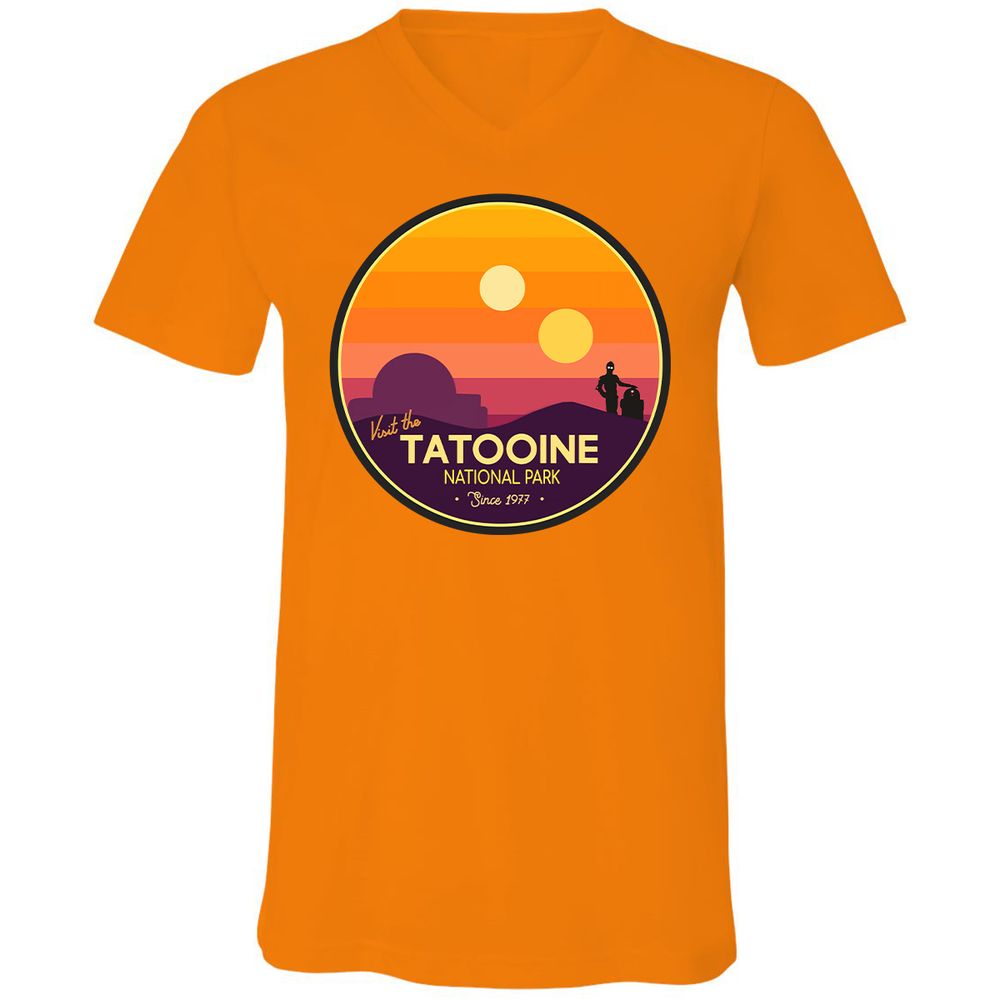 Unisex V-Neck T-Shirt - PZT85NVG - Orange - 11