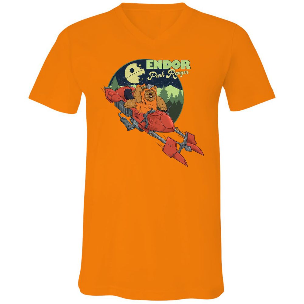 Unisex V-Neck T-Shirt - CAPV64QA - Orange - 11