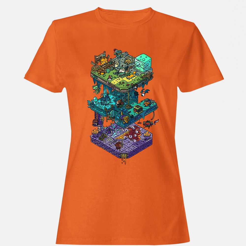 Women's T-Shirt - 591ELRKZ - Orange - 11