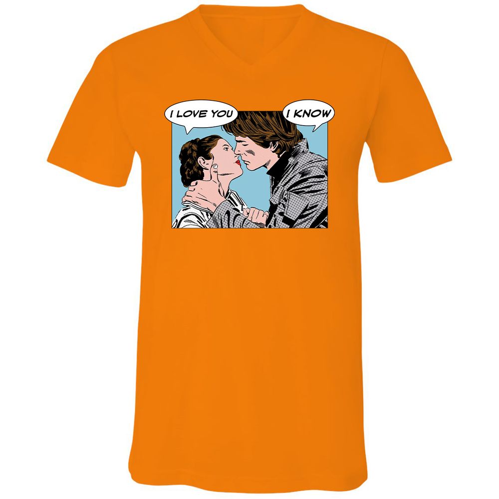 Unisex V-Neck T-Shirt - 2UYRGB6K - Orange - 11
