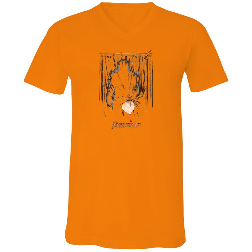 Unisex V-Neck T-Shirt - KF8ZYEAB - Orange - 11