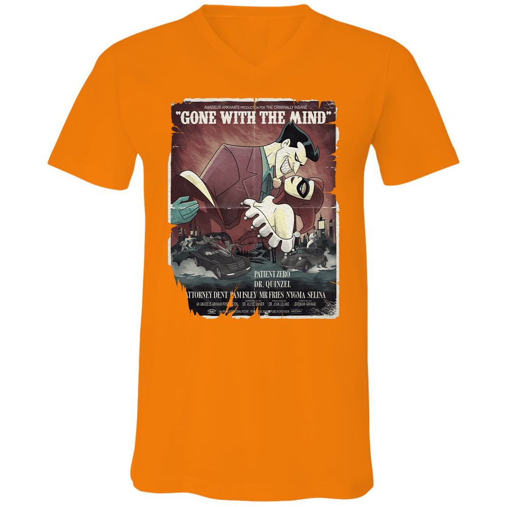 Unisex V-Neck T-Shirt - 7WCQK8PQ - Orange - 11