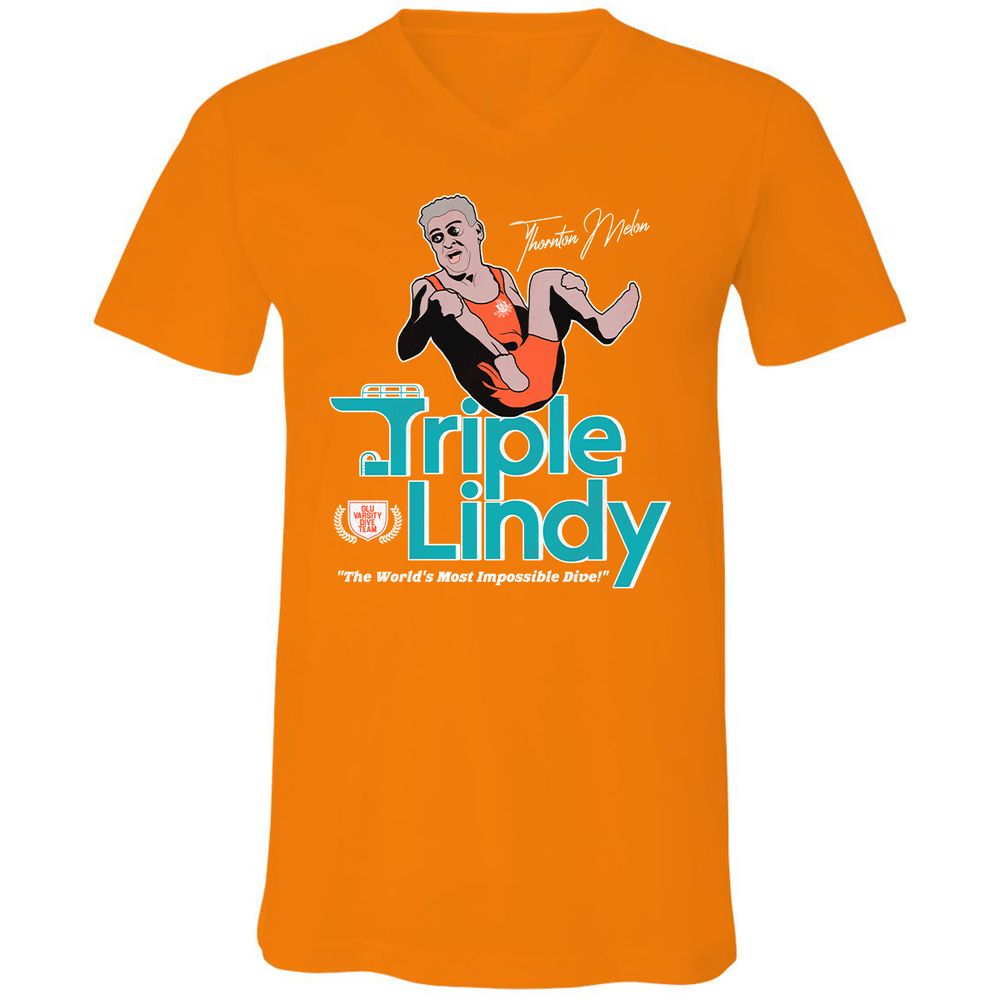 Unisex V-Neck T-Shirt - HA17HG73 - Orange - 11