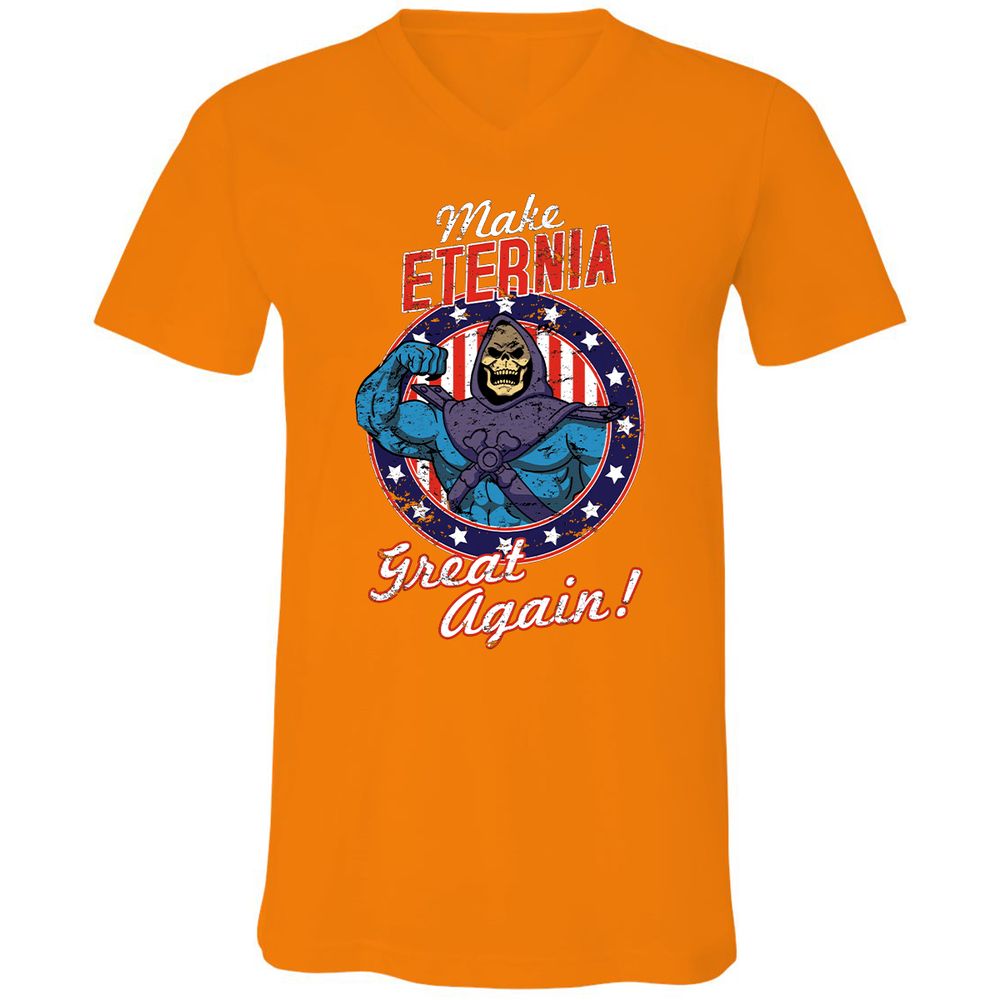 Unisex V-Neck T-Shirt - BD83X9MU - Orange - 11