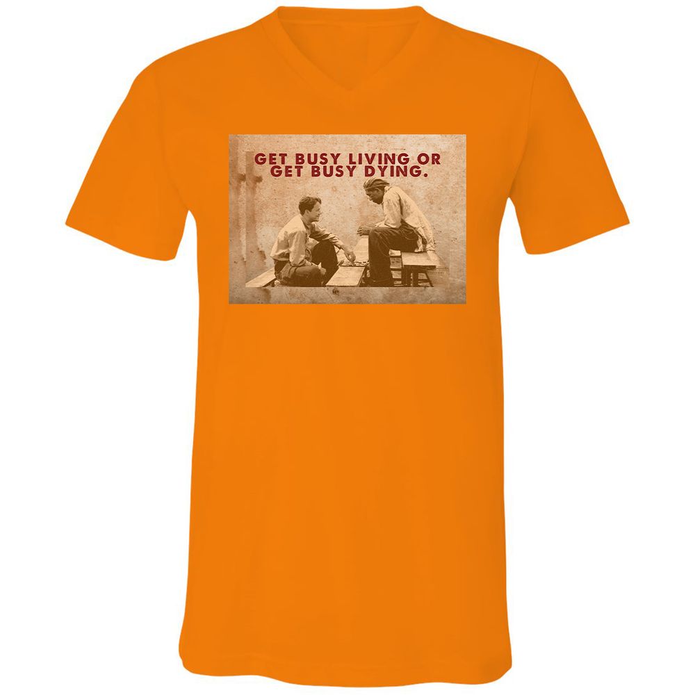 Unisex V-Neck T-Shirt - 9DGNRNUW - Orange - 11