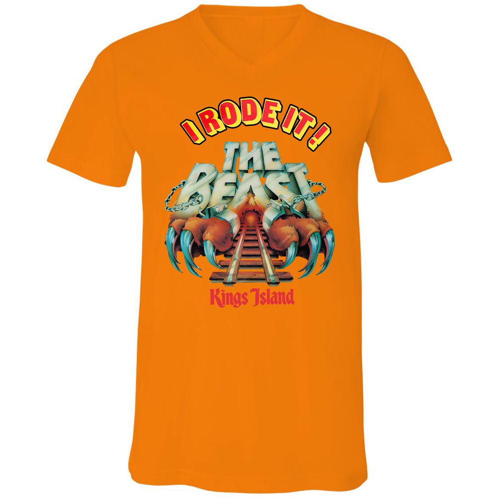 Unisex V-Neck T-Shirt - MYSFGKZG - Orange - 11