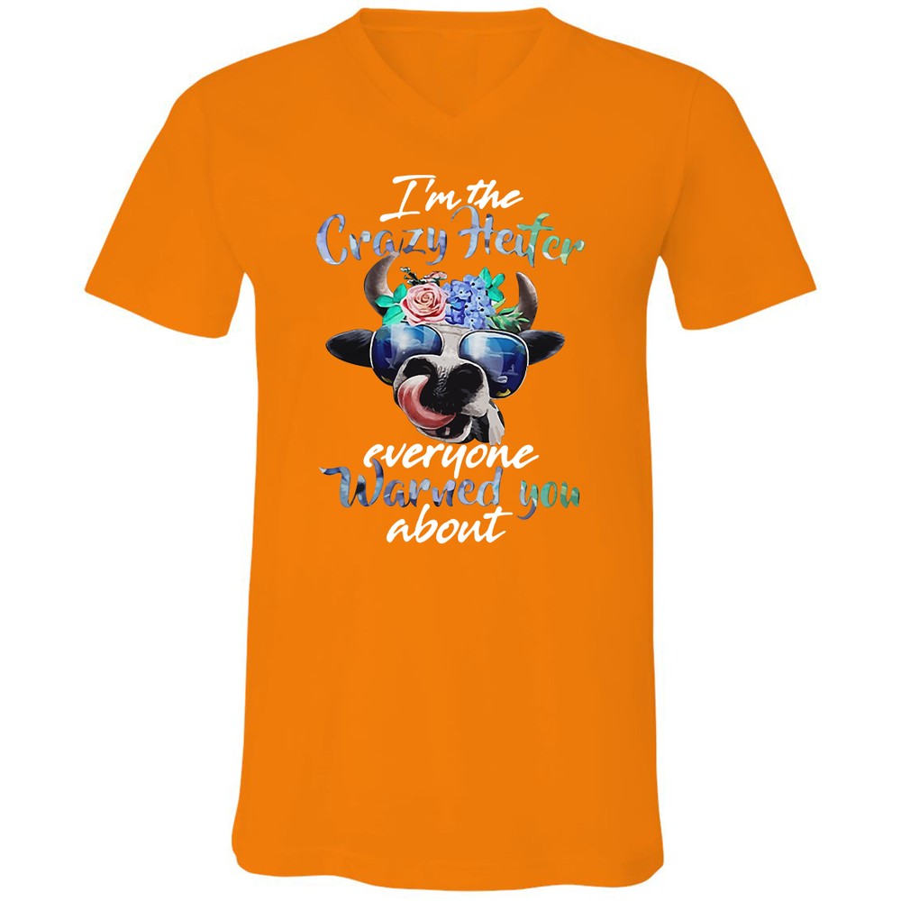 Unisex V-Neck T-Shirt - PVCWQ5AP - Orange - 11