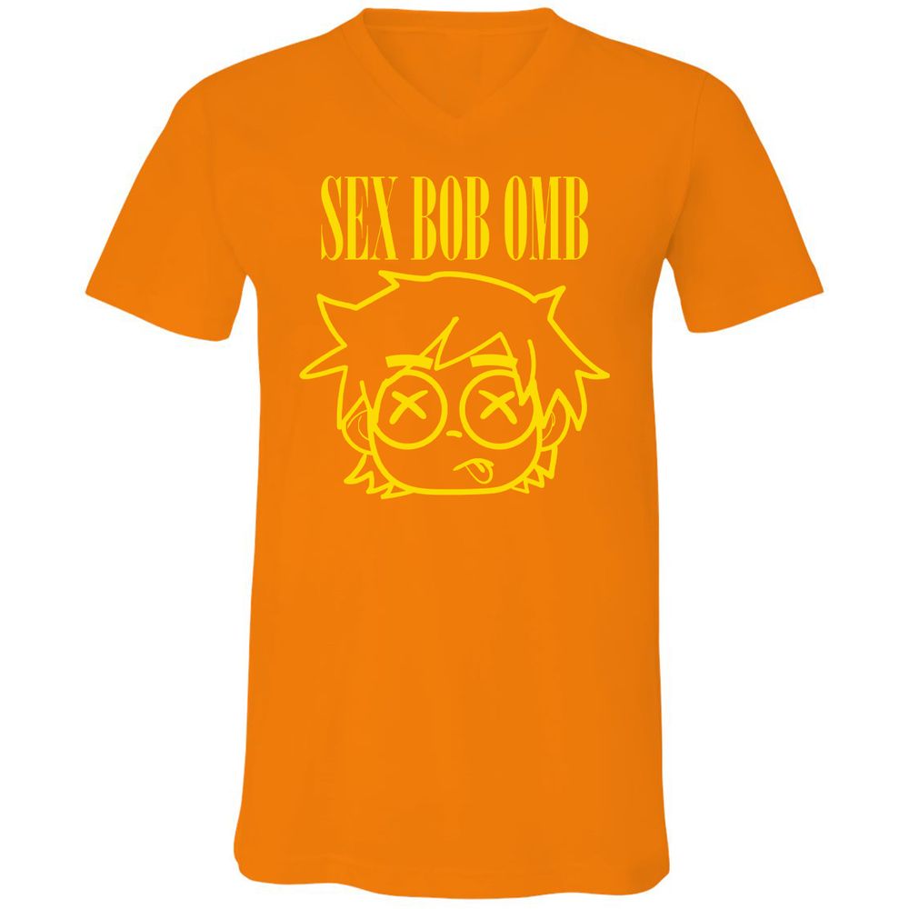 Unisex V-Neck T-Shirt - RTYA94CW - Orange - 11