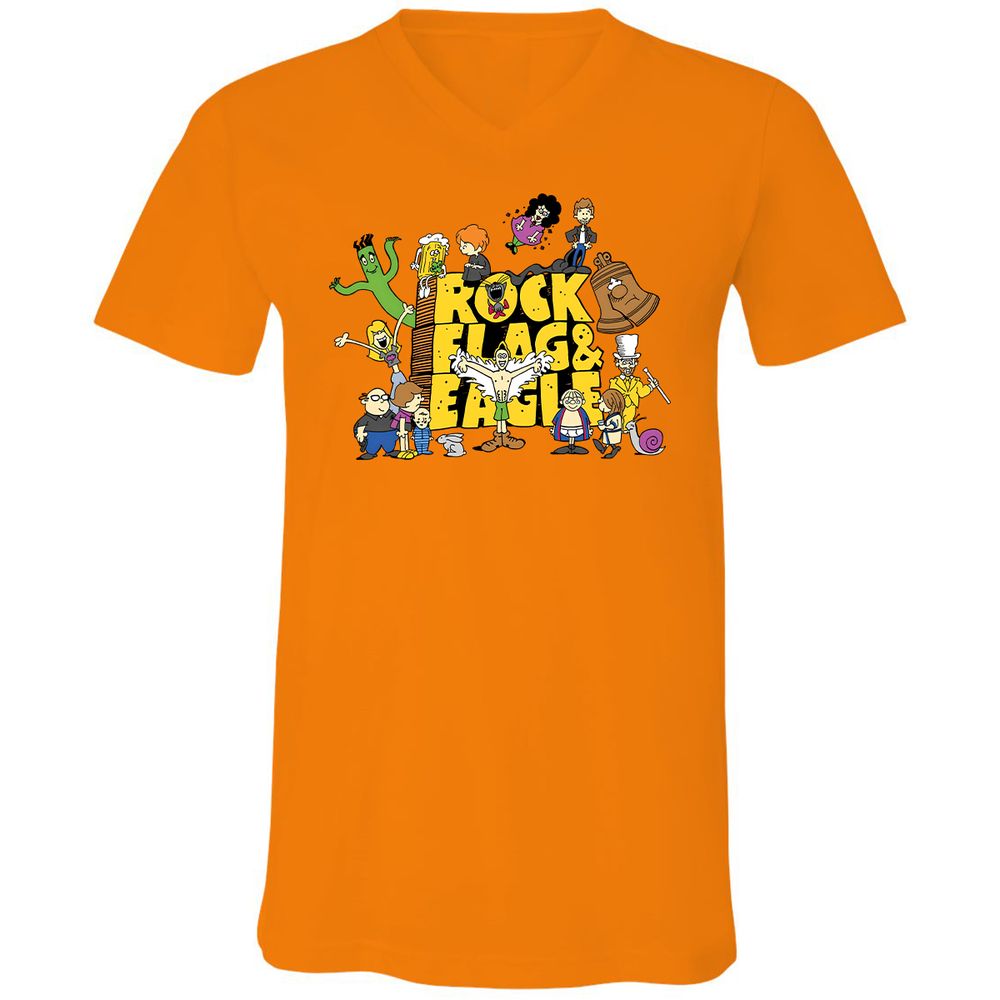 Unisex V-Neck T-Shirt - G2UG4R2C - Orange - 11