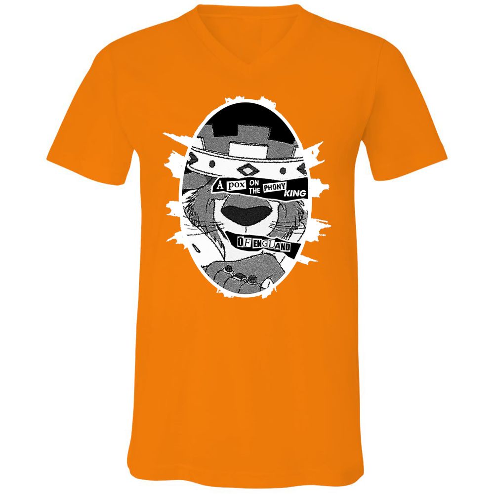 Unisex V-Neck T-Shirt - E1WNWPVP - Orange - 11