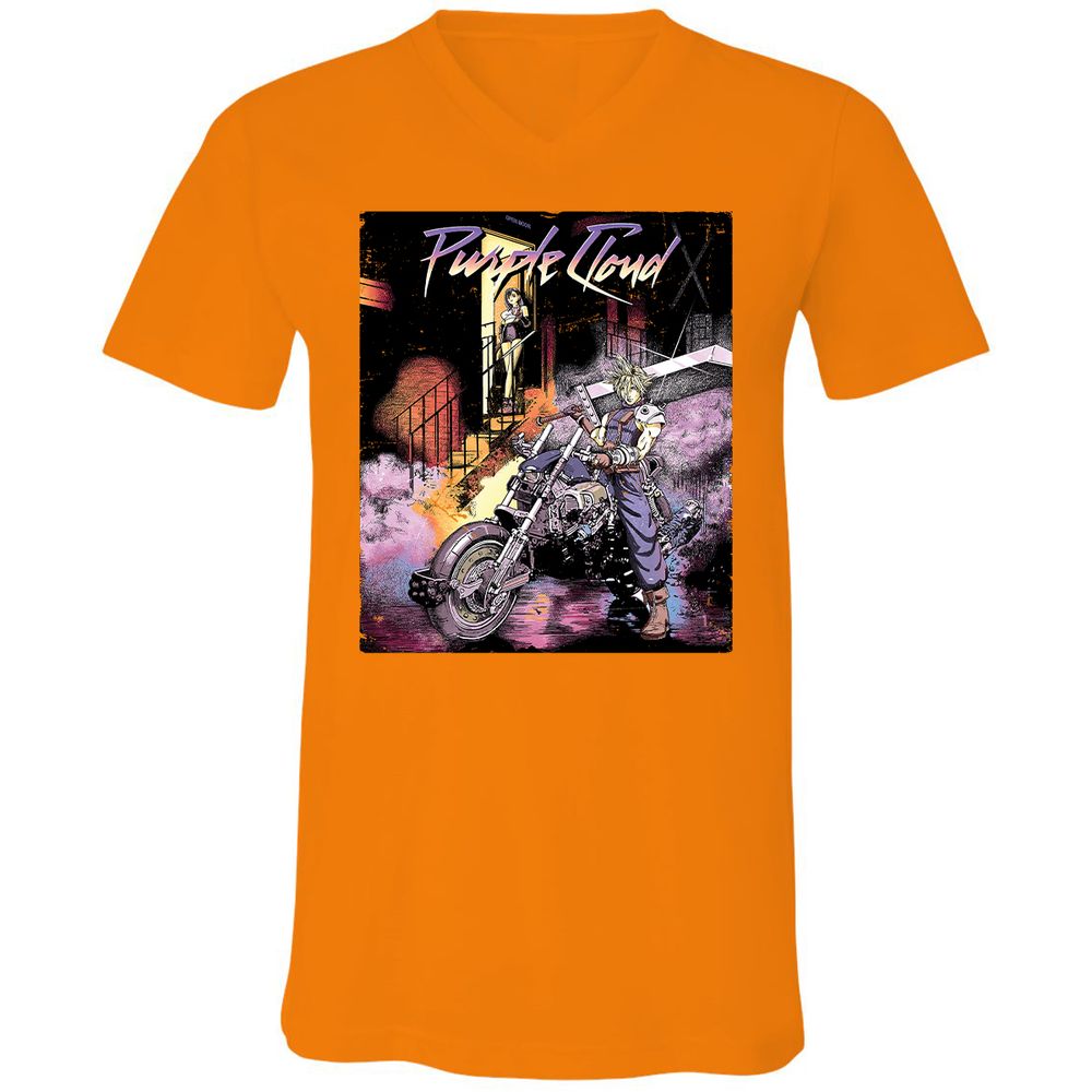 Unisex V-Neck T-Shirt - 7CMVHTGE - Orange - 11