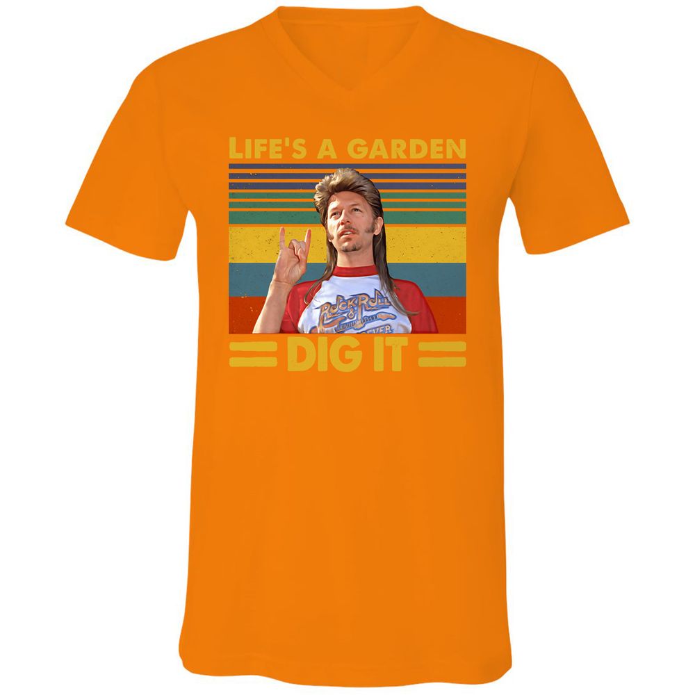 Unisex V-Neck T-Shirt - 3371L7X3 - Orange - 11