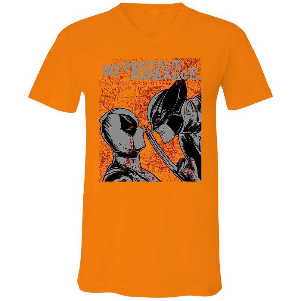 Unisex V-Neck T-Shirt - GG1T42LL - Orange - 11