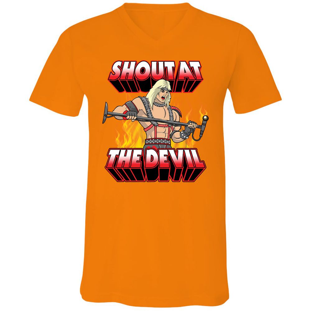 Unisex V-Neck T-Shirt - JLSVPAQG - Orange - 11