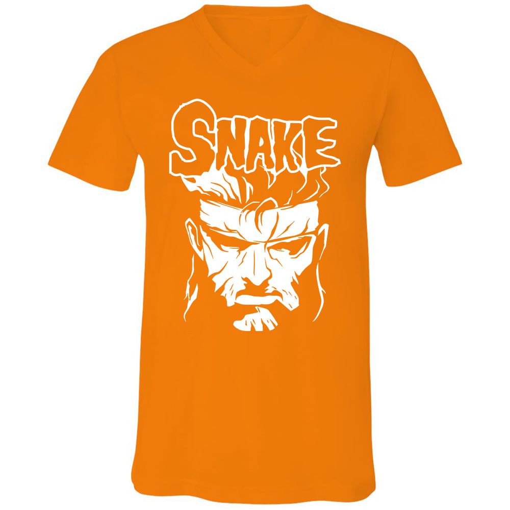Unisex V-Neck T-Shirt - ZTK3PMDY - Orange - 11