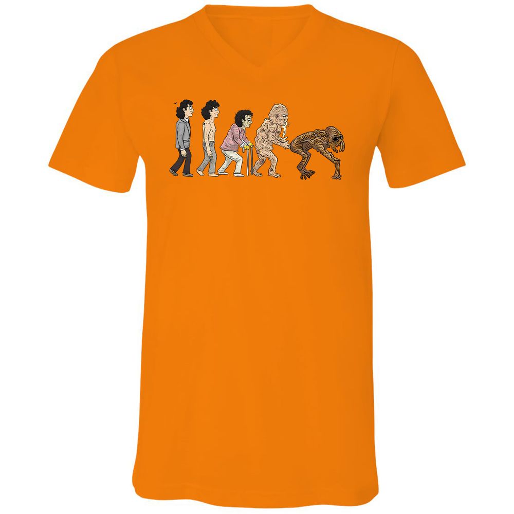 Unisex V-Neck T-Shirt - 21LH8B8B - Orange - 11