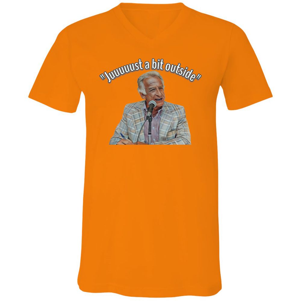 Unisex V-Neck T-Shirt - ZEHZ4F7U - Orange - 11