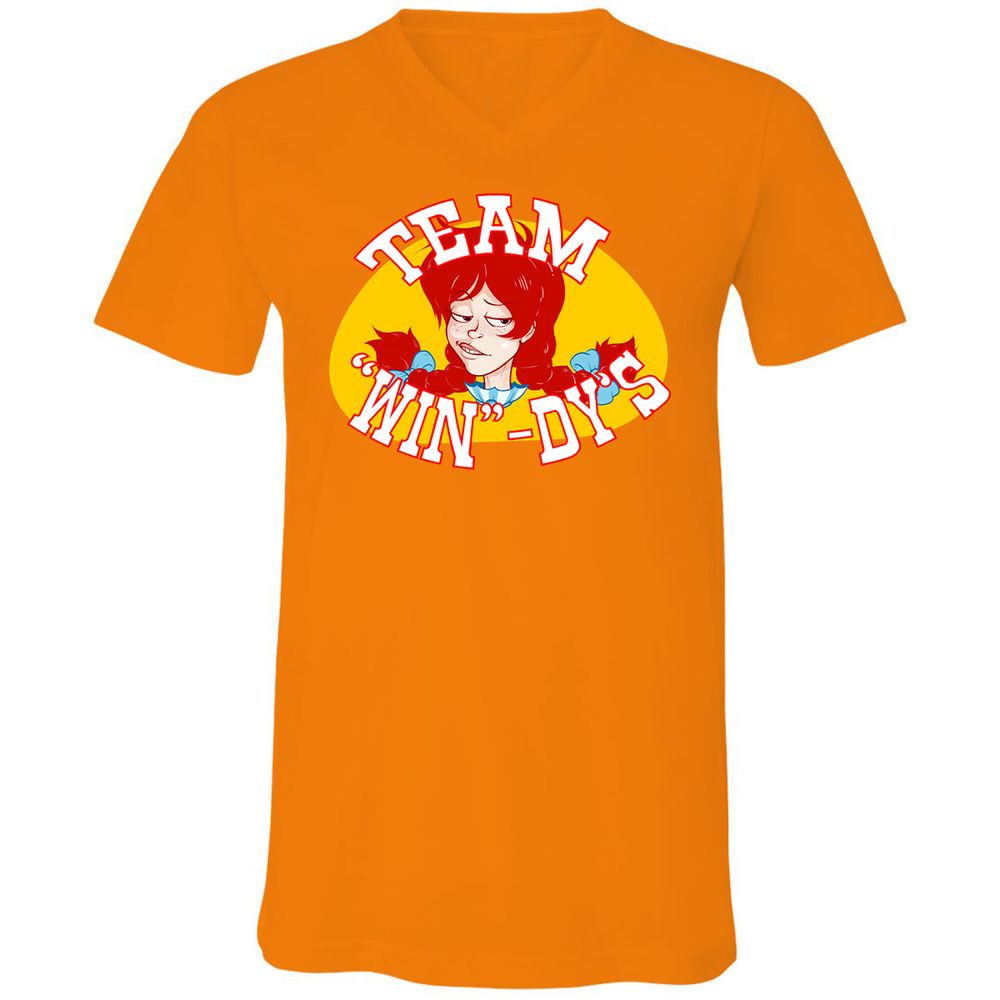 Unisex V-Neck T-Shirt - K9EUERJX - Orange - 11