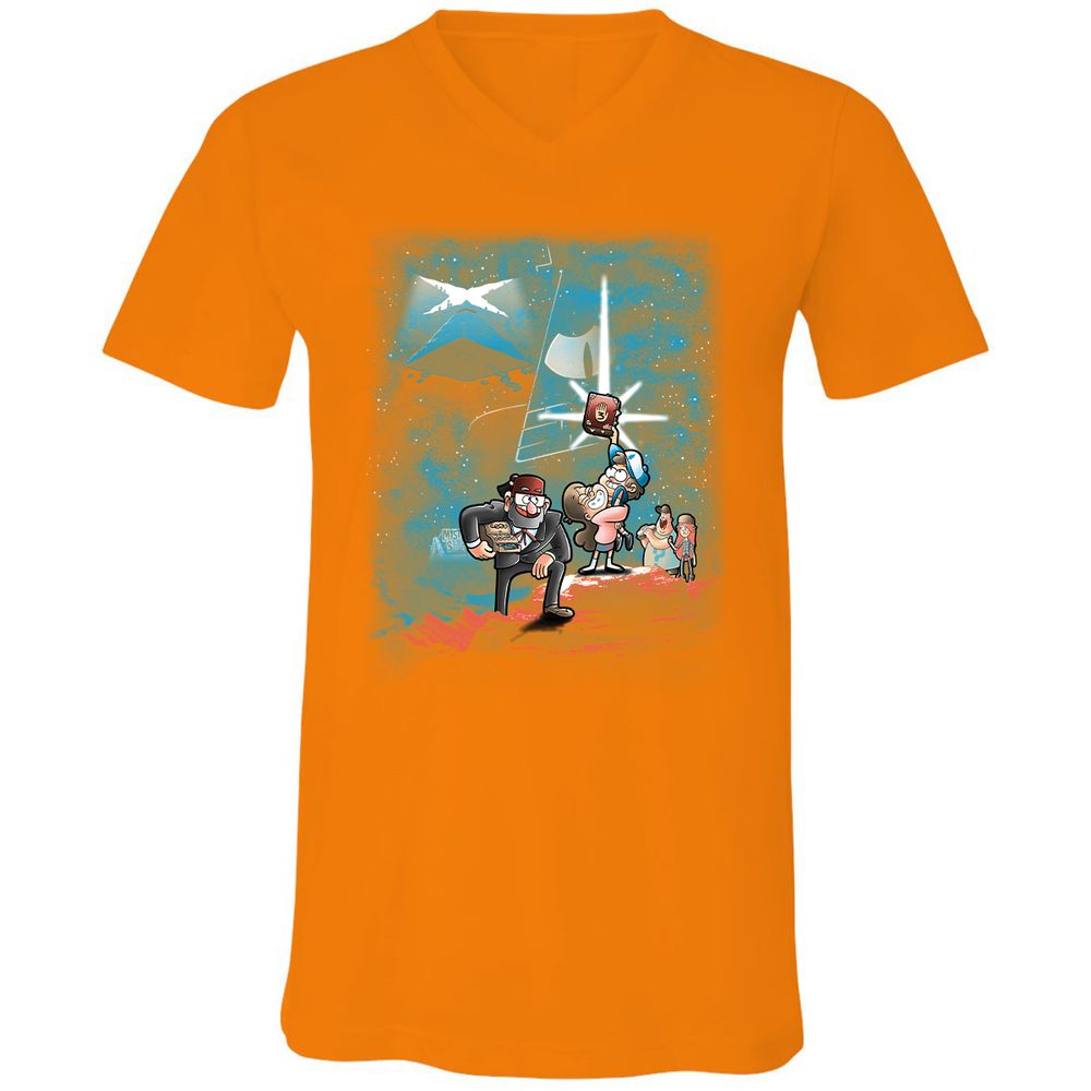 Unisex V-Neck T-Shirt - AZNLLPL2 - Orange - 11
