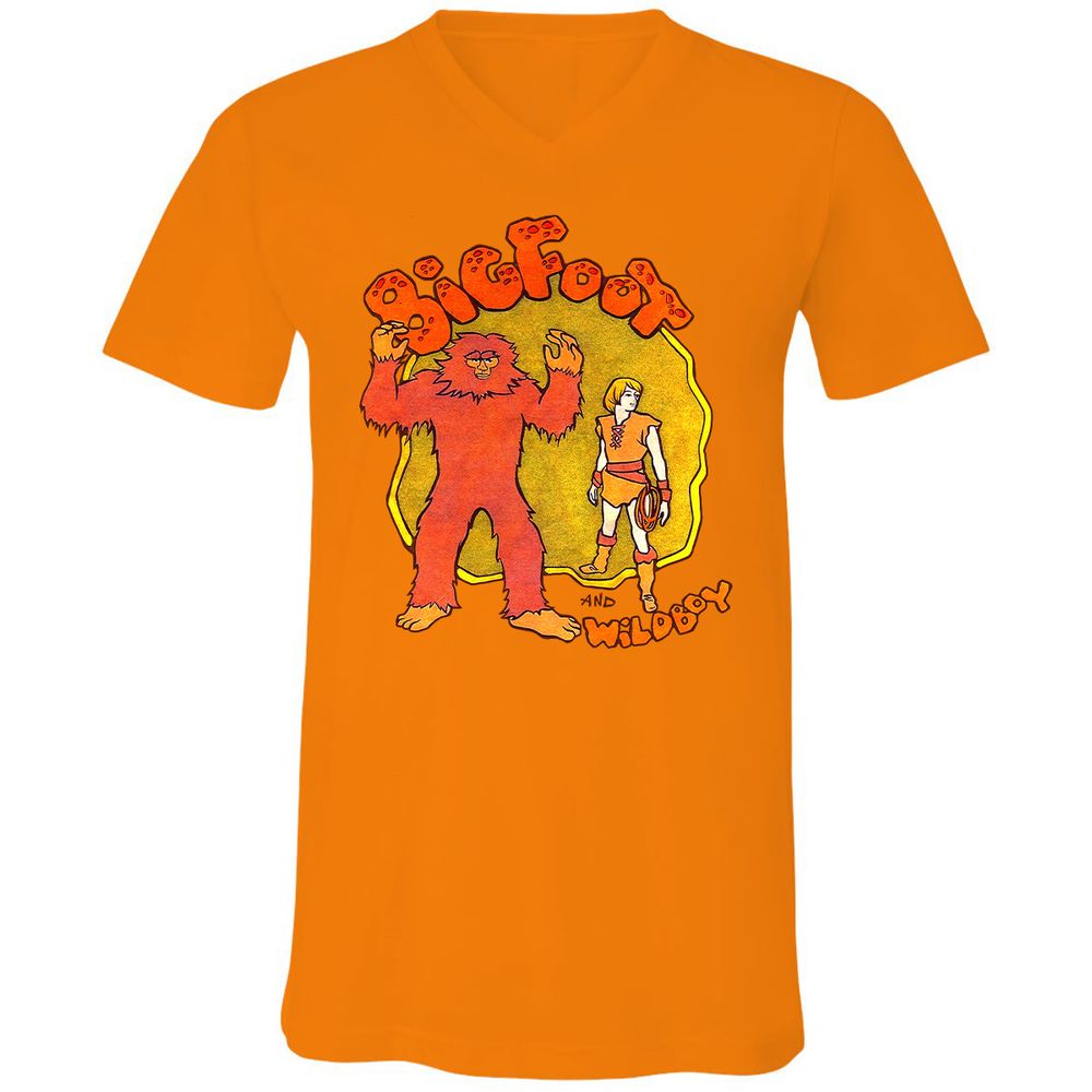 Unisex V-Neck T-Shirt - UPVK9KW6 - Orange - 11