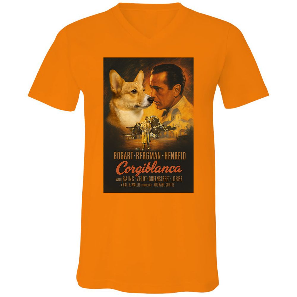 Unisex V-Neck T-Shirt - G7T25YXS - Orange - 11