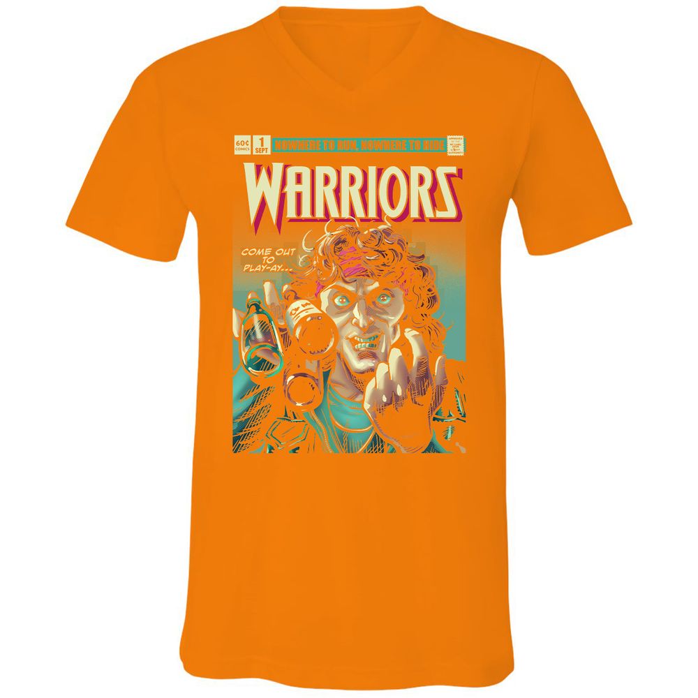 Unisex V-Neck T-Shirt - UE4J8LM5 - Orange - 11
