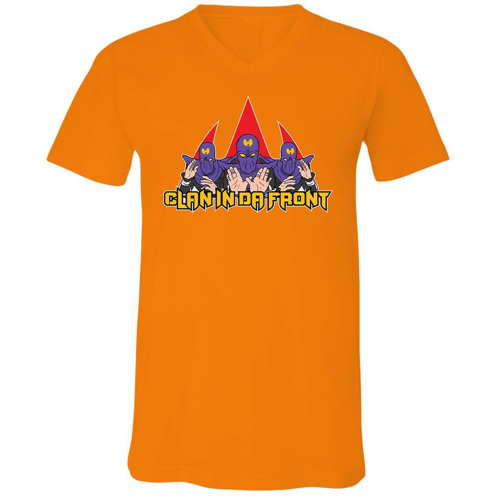 Unisex V-Neck T-Shirt - CRAVB8AX - Orange - 11