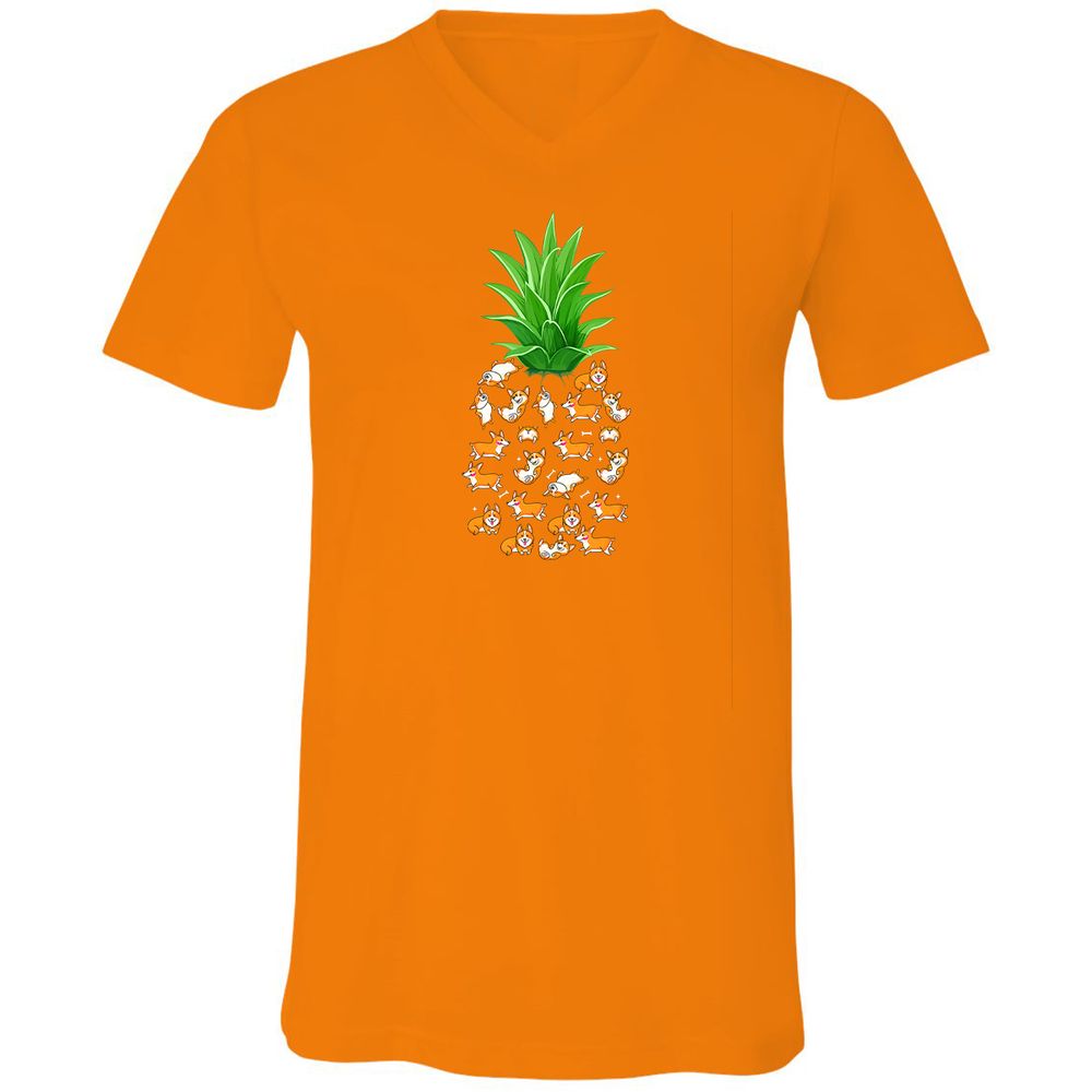 Unisex V-Neck T-Shirt - BYURW39F - Orange - 11