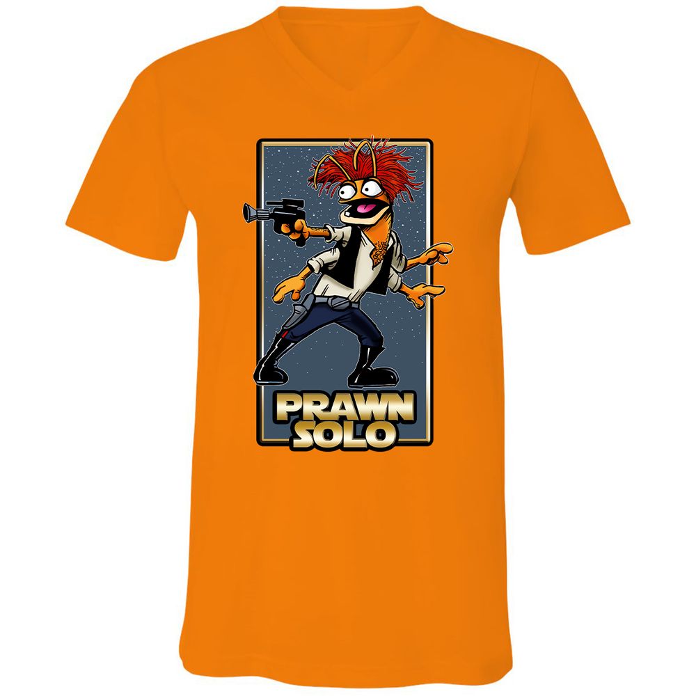 Unisex V-Neck T-Shirt - 7BXX676G - Orange - 11