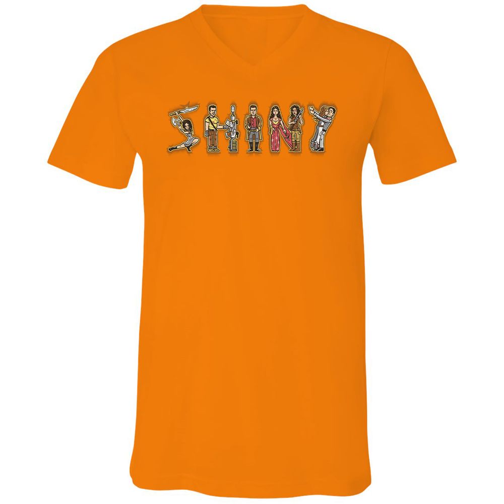 Unisex V-Neck T-Shirt - JM98U8KT - Orange - 11