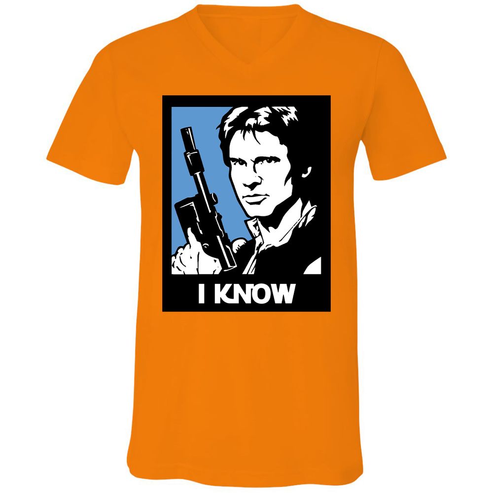 Unisex V-Neck T-Shirt - MUECGM5N - Orange - 11