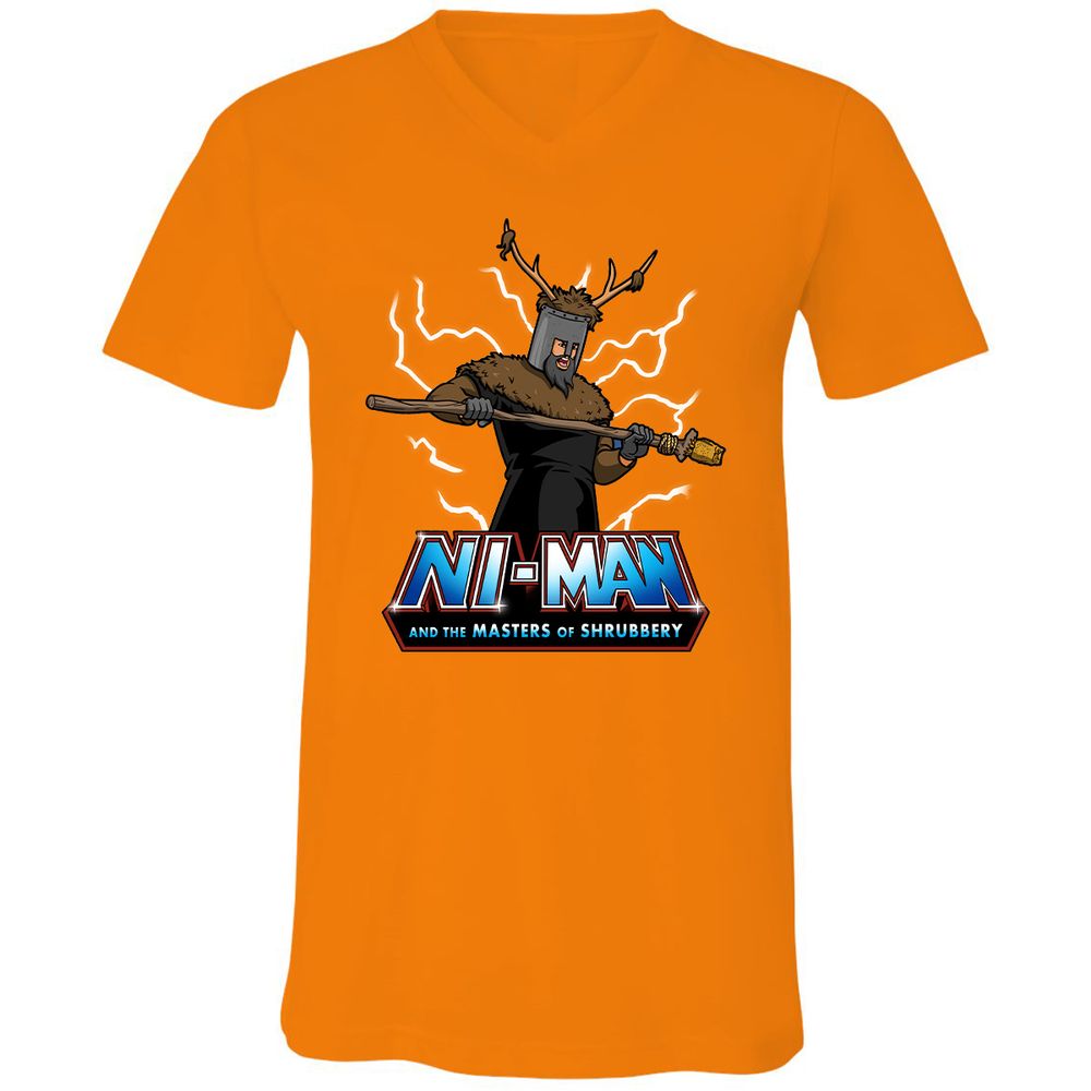 Unisex V-Neck T-Shirt - 64VUDE9F - Orange - 11