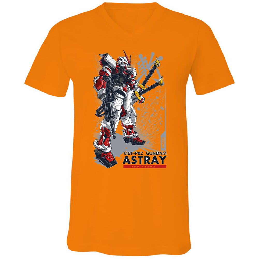 Unisex V-Neck T-Shirt - N2XZRY6U - Orange - 11