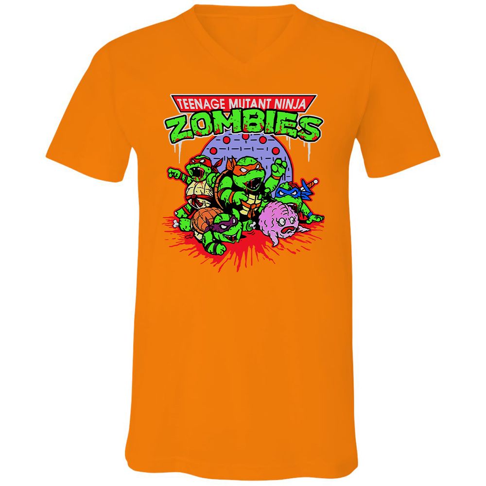 Unisex V-Neck T-Shirt - SS9VJFWK - Orange - 11