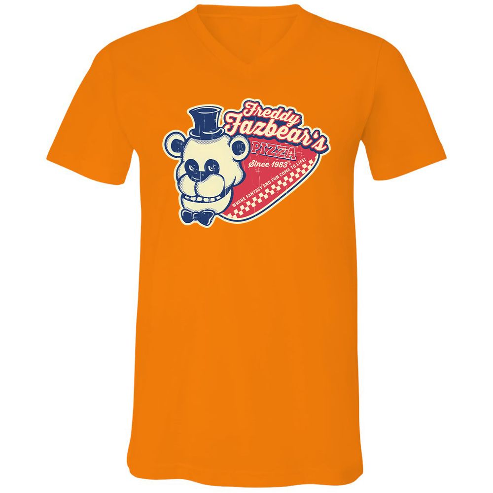 Unisex V-Neck T-Shirt - V9PK881G - Orange - 11