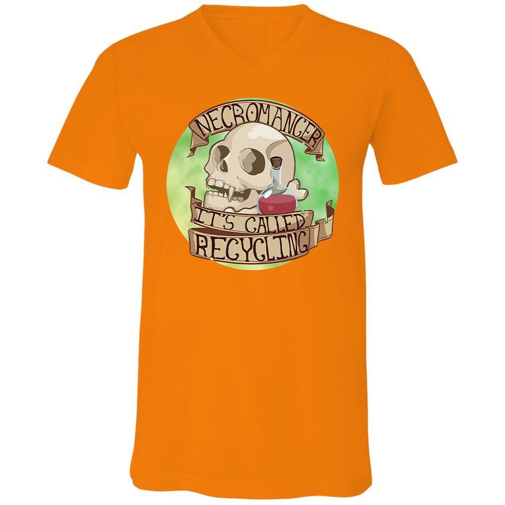 Unisex V-Neck T-Shirt - LTHSXDYK - Orange - 11