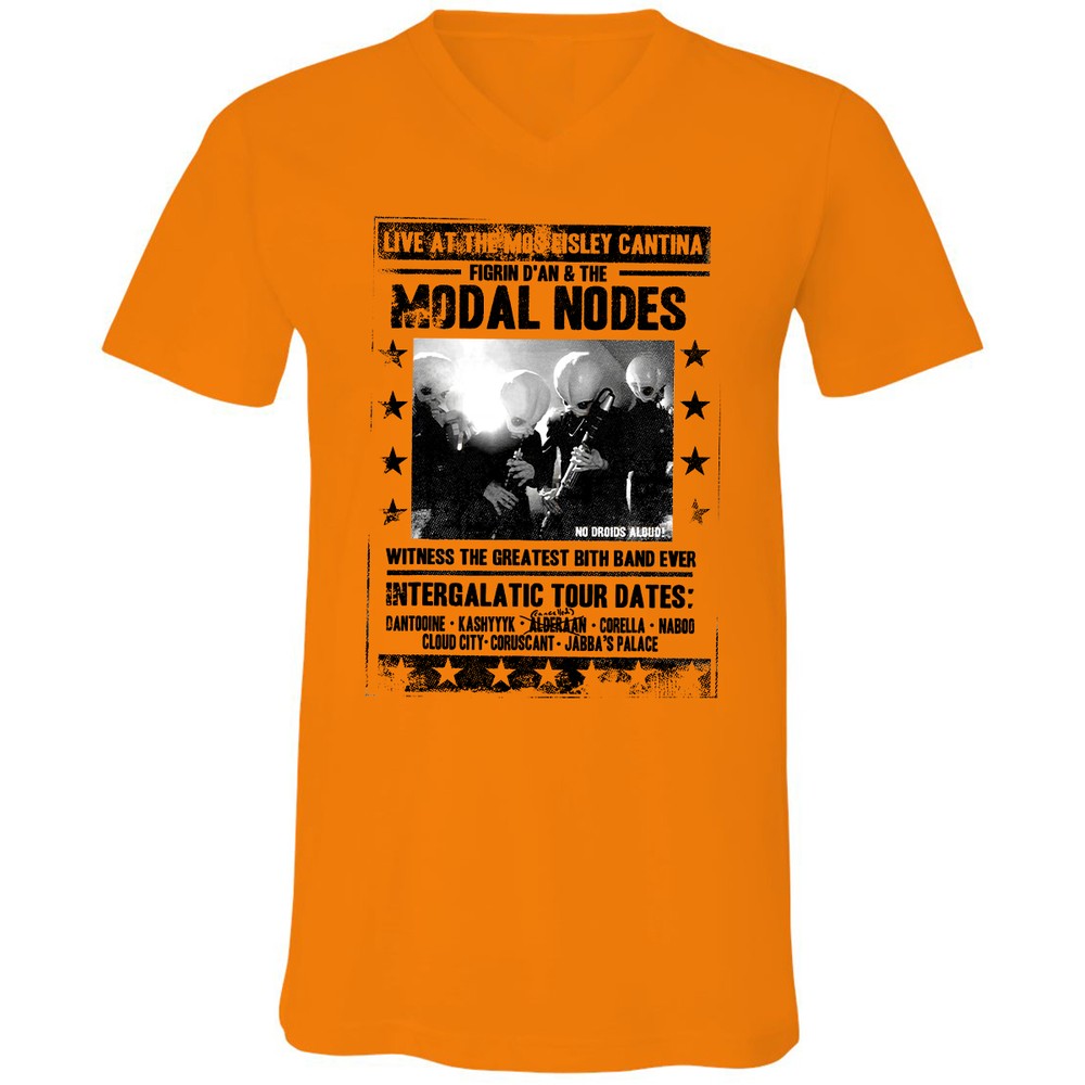 Unisex V-Neck T-Shirt - MAJNNTJN - Orange - 11