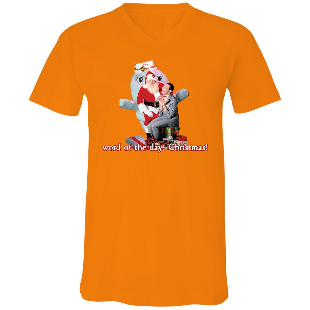 Unisex V-Neck T-Shirt - JKNZHBSV - Orange - 11