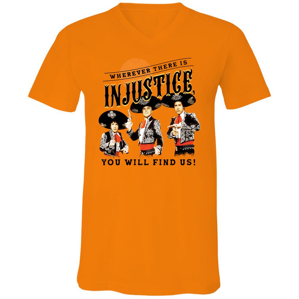 Unisex V-Neck T-Shirt - M5WU67V7 - Orange - 11