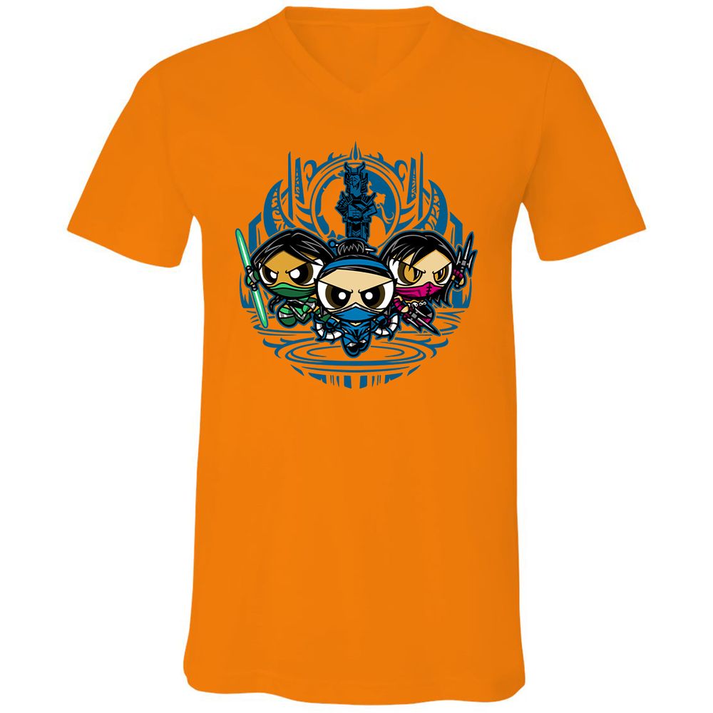 Unisex V-Neck T-Shirt - 1RF4BJFW - Orange - 11