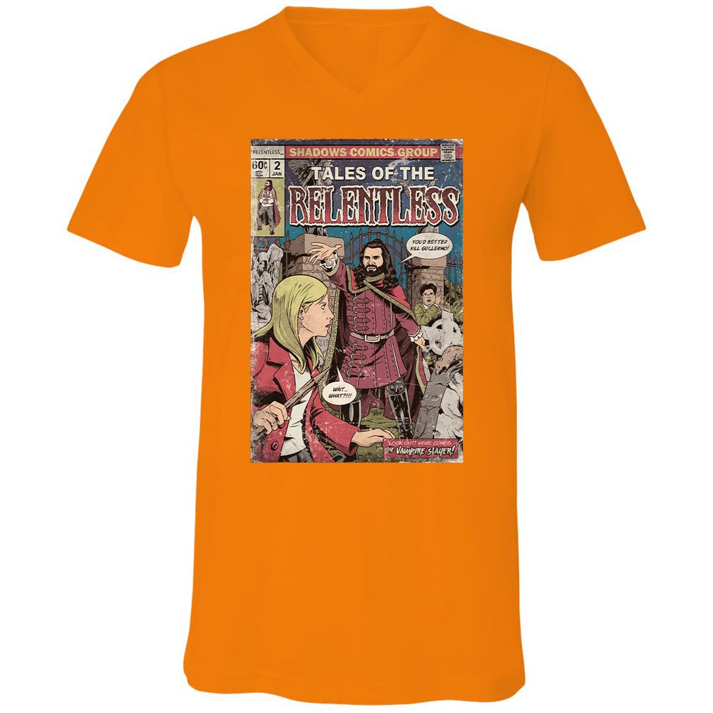 Unisex V-Neck T-Shirt - T86CUAYS - Orange - 11