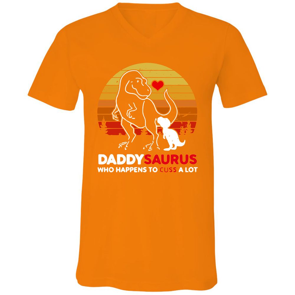 Unisex V-Neck T-Shirt - AUEUJG3Y - Orange - 11