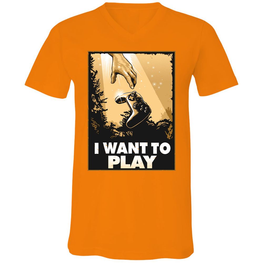 Unisex V-Neck T-Shirt - MPCLFU3J - Orange - 11