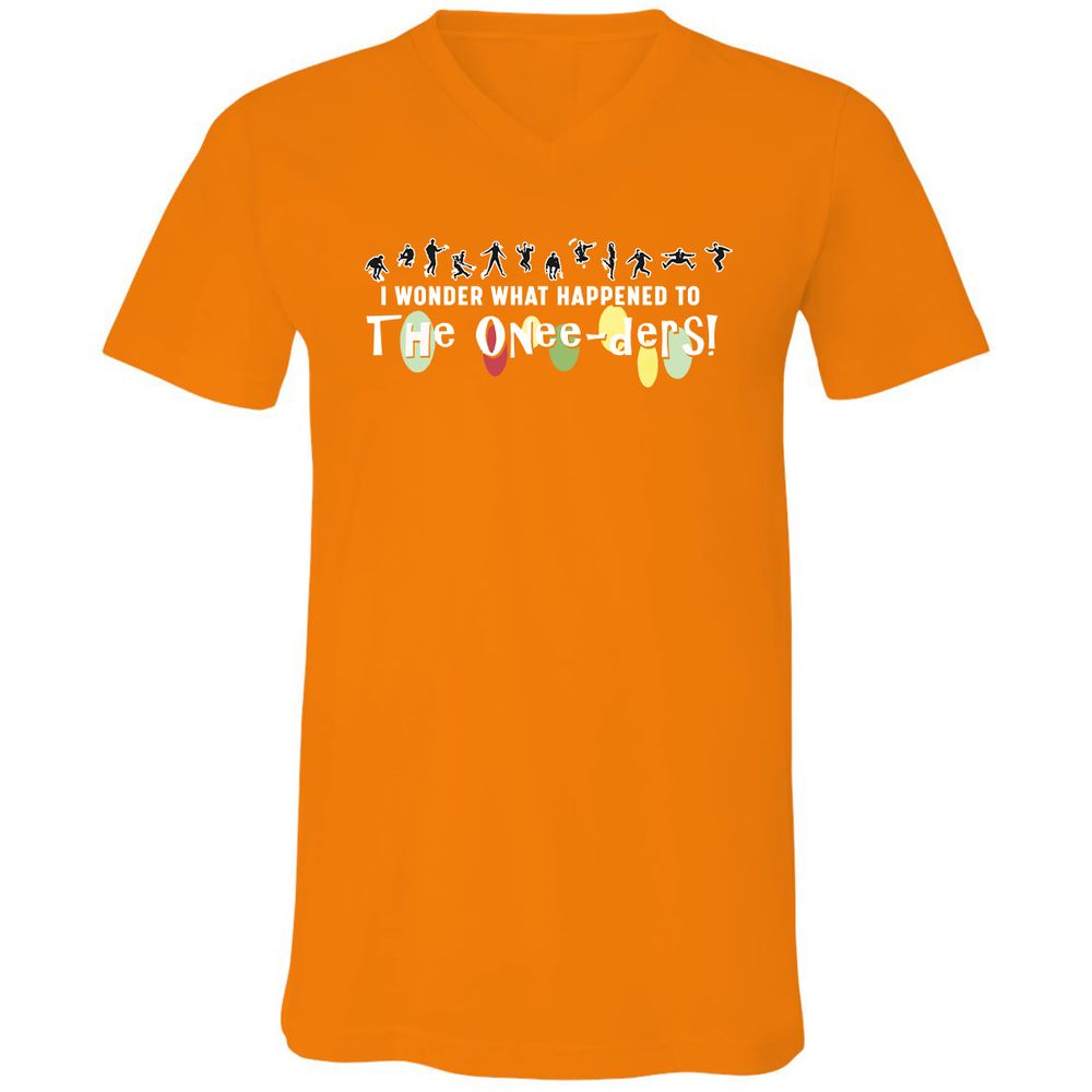 Unisex V-Neck T-Shirt - 7DXAUWNS - Orange - 11